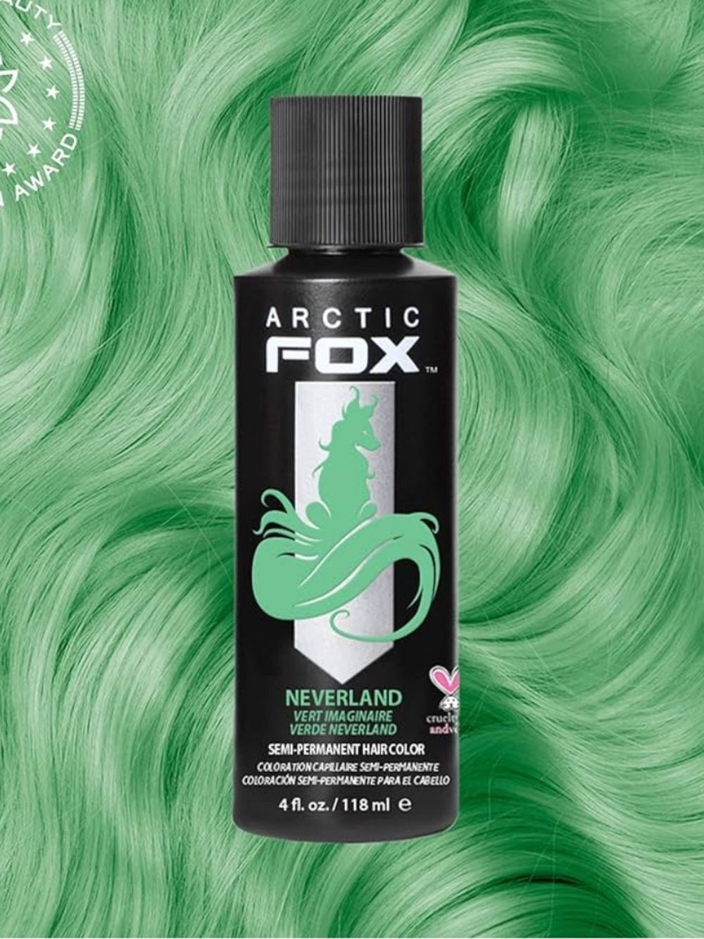 Arctic Fox Neverland Semi-Permanent Hair Dye, Pastel Mint Green lot of 2
